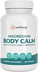 Reignite Wellness by JJ Virgin | Magnesium Body Calm | Chelated Magnesium Supplement for Energy Production, Sense of Calm & Immune Support | Magnesium Bisglycinate Chelate Complex | 120 Capsules