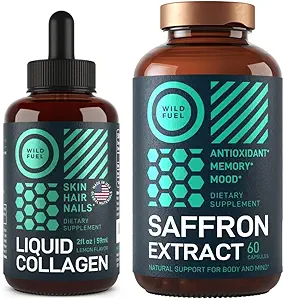 WILD FUEL Saffron Extract και υγρό κολλαγόνο με Biotin Bundle