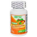 Deva Vegan Multivitamin and Mineral Supplement - Φόρμουλα μιας φοράς ανά ημέρα με πράσινο - Βιταμίνες A, C, D, E, B Complex, Υψηλής ισχύος διαμόρφωση για την καθημερινή υγεία και ευεξία - 90 Επικαλυμμένα δισκία, 1- Pack