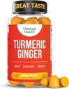 Turmeric Supplement - Curcumin C3 Complex + Ginger Root for Gut & Joint Health - Natural Turmeric Curcumin Supplement 95% Curcuminoids. Contains 260mg Tumeric Extract. 60 Mango Flavor Turmeric Gummies