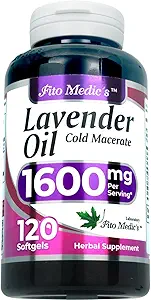 FITO MEDIC'S Lab | Lavender Pills |120 Soft gels | 1600 mg | Better Absorption | Lavender Extract | Lavanda | Lavender | Lavender Capsules, Lavender Oil