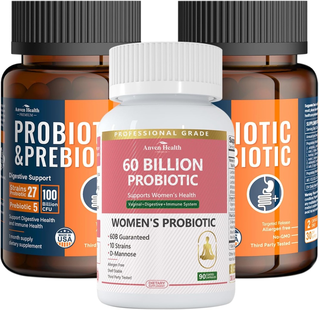 Πλήρης Qut & Digestive Health Bundle για ολόκληρη την οικογένεια: 100 δισεκατομμύρια προβιοτικά + γυναίκες προβιοτικά