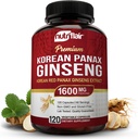 NutriFlair Korean Red Panax Ginseng 1600mg – 120 Vegan Κάψουλες 
