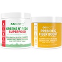 GOBIOTIX Bundle Prebiotic Fiber Συμπλήρωμα + Super Greens σκόνη N' Super Reds σκόνη