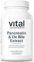 Vital Nutrients Pancreatin & Ox Bile Extract 500mg 