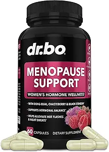 Menopause Supplements for Women Support Pills - Natural Menopause Relief for Hot Flashes, Night Sweats & Mood Swings with Dong Quai, Chasteberry & Black Cohosh - Hormone Balance for Women Supplement