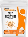 BulkSupplements.com Σόγια Λεκιθίνη Σκόνη - Συμπλήρωμα Λεκιθίνης, Λεκιθίνη Σκόνη Βαθμός Τροφίμων - Χωρίς γλουτένη, 1200mg ανά Σερβίρισμα, 5kg (11 lbs) (Συσκευασία των 5)