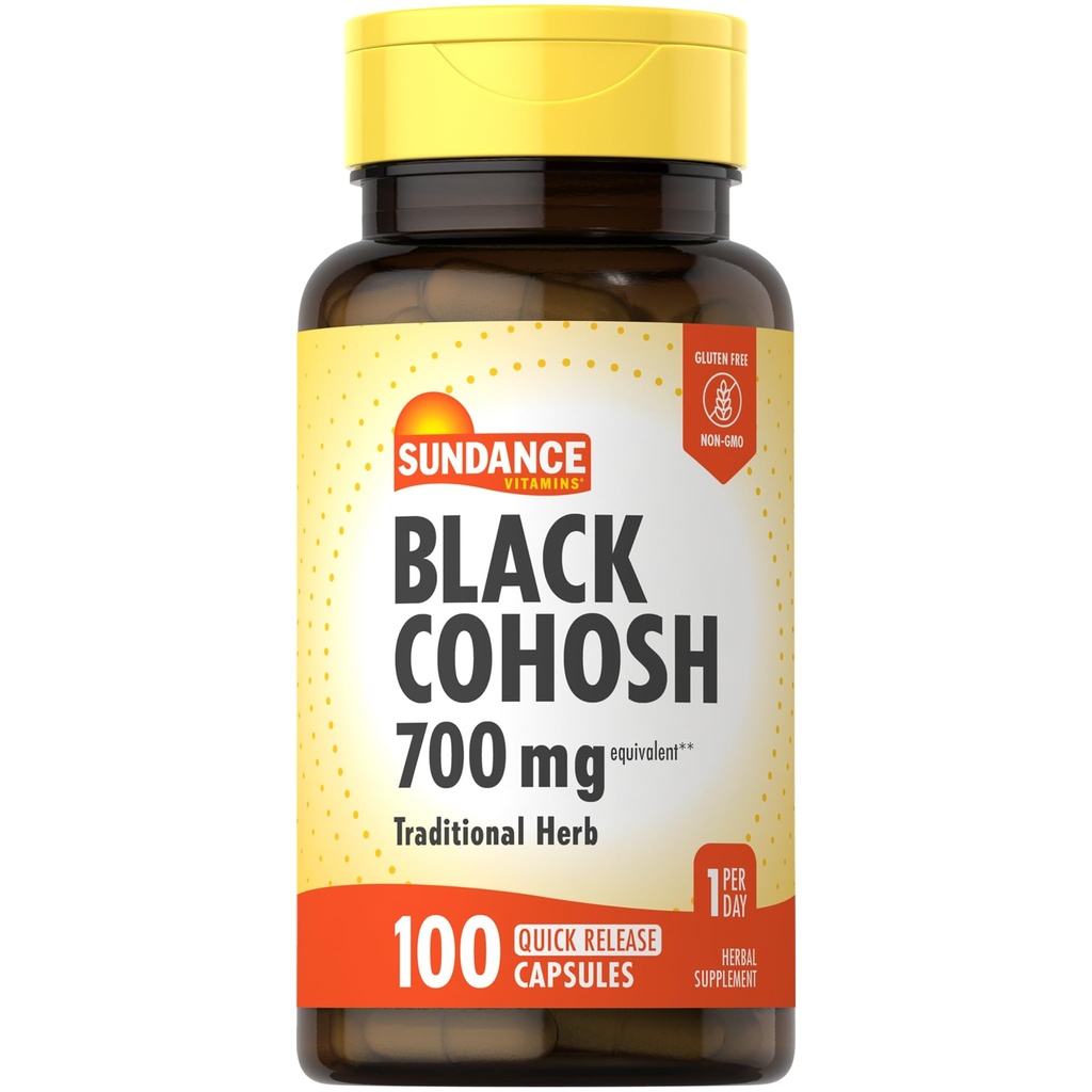 Sundance Black Cohosh | 100 Quick Release Capsules | Traditional Herb | Non-GMO and Gluten Free Supplement