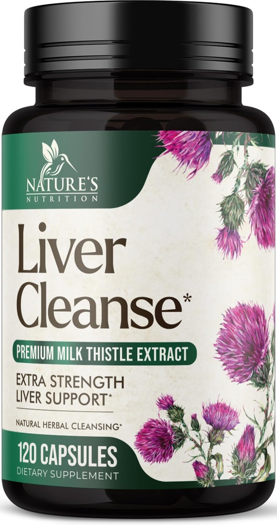 Liver Cleanse Detox & Repair Formula - 20-σε-1 Advanced Liver Support Supplement with Silymarin Milk Thittle, Dandelion Root, Artichoke Extract, Turmeric, Choleine, & Beetroot - 120 Veggie Κάψουλες