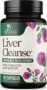 Liver Cleanse Detox & Repair Formula - 20-σε-1 Advanced Liver Support Supplement with Silymarin Milk Thittle, Dandelion Root, Artichoke Extract, Turmeric, Choleine, & Beetroot - 120 Veggie Κάψουλες