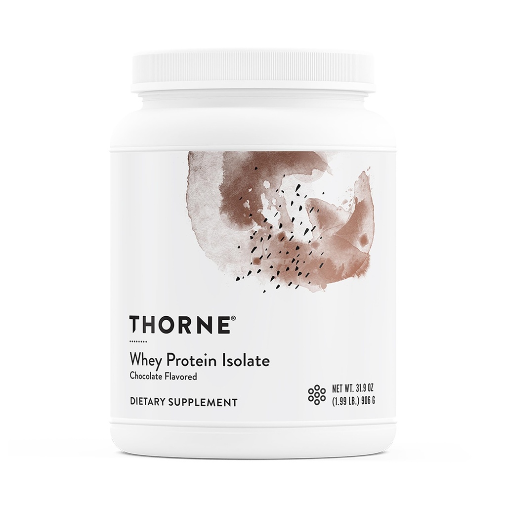 THORNE - Whey Protein Isolate - Ισορροπημένη Amino Acids Προφίλ με BCAAs - 21 γραμμάρια της εύκολης σκόνης πρωτεΐνης γάλακτος Digest - NSF Πιστοποιημένο για Αθλητισμό - Σοκολάτα - Γλουτένη & χωρίς σόγια - 30 Σερβιέτες