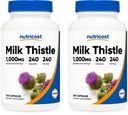 Nutricost Milk Thistle Extract 240 Capsules for 240 Servings Per Bottle (2 Pack) - Vegan, Non-GMO and Gluten Free