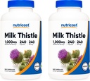 Nutricost Milk Thittle 1000mg Ισοδύναμο, 240 Κάψουλες (2 Συσκευασία) - 250mg Εκχύλισμα - Vegan, μη ΓΤΟ και Χωρίς Γλουτένη