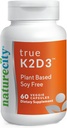 NatureCity TrueK2D3 Φυτική βάση Βιταμίνη K2 MK7 (90 mcg) & D3 από τα φύκη (2.500 IU) 2 σε 1 Βιταμίνη D3 K2 συμπλήρωμα για την υγεία των οστών, της καρδιάς και του ανοσοποιητικού – 60 κάψουλες λαχανικών