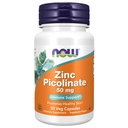Now Foods Supplements, Zinc Picolinate 50 mg, Supports Enzyme Functions*, Immune Support*, 30 Veg Capsules