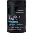 Sports Research Triple Strength Omega 3 Fish Oil 1250mg από το Wild Alaskan Pollock - Burpless Fish Oil Supplement with Omega-3 EPA & DHA - Sustainablely Sourced, Non-GMO, Gluten Free - 30 Softgels