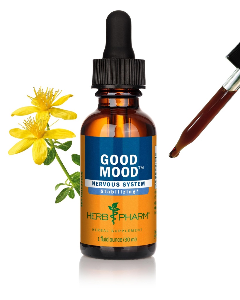 Herb Pharm Καλή Mood υγρή φυτική φόρμουλα με St. John's Wort για υγιή συναισθηματική ισορροπία - 1 ουγγιά