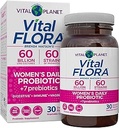 Vital Planet - Vital Flora Women’s Daily Probiotic 60 Billion CFU, 60 Diverse Strains, 7 Organic Prebiotics, Vaginal and Immune Support, Bloating, Digestive Health Probiotics for Women 30 Capsules