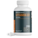 Bronson Βιταμίνη B1 100mg, Μη ΓΤΟ, 200 χορτοφαγικά δισκία