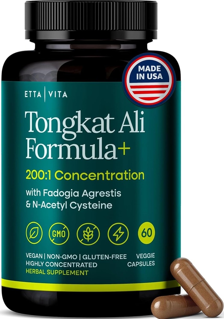 Potent Longjack - Tongkat Ali & Fadogia Agrestis συμπλήρωμα για άνδρες & γυναίκες ενέργεια, υποστήριξη Τ, Lean μυϊκή ανάπτυξη & αποκατάσταση, ορμονική ισορροπία, πριν από την προπόνηση με Vegan NAC ήπαρ Detox & Cleanse
