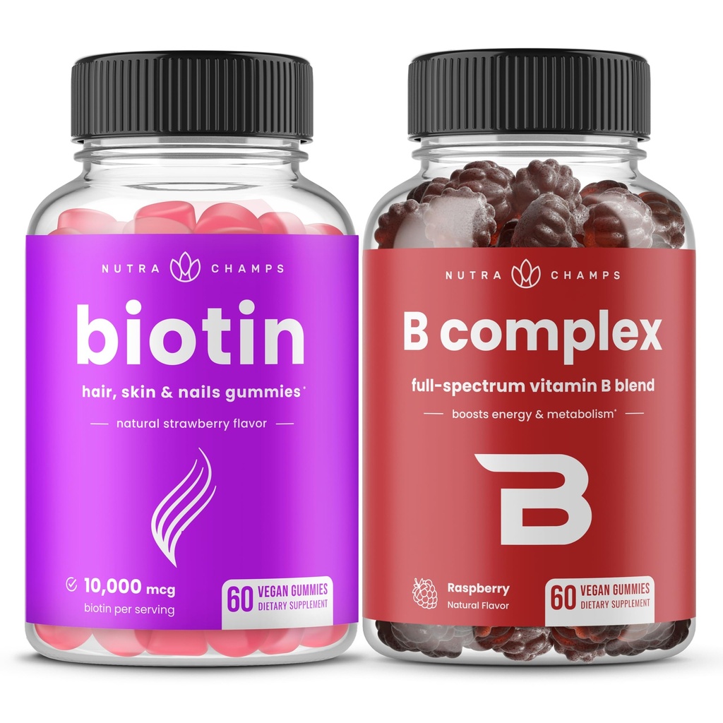 NutraChamps Biotin & B Σύμπλεγμα Gummies