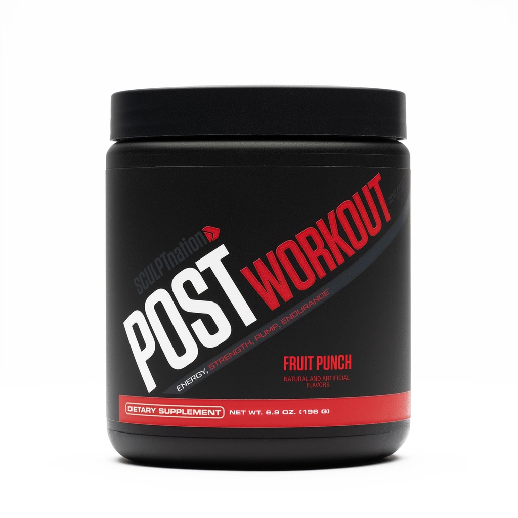 Sculpt Nation by V Shred Post Workout - Createine Complex Post Workout Ανάκτηση μυών και οικοδόμος με την ενεργειακή υποστήριξη, Createine Monohydrate και Amino Acids, Fruit Punch Flavor - 30 Υπηρεσίες