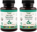 USDA Βιολογικές κάψουλες Spirulina - 100% καθαρό συμπλήρωμα Vegan, μη ΓΤΟ, χωρίς γλουτένη, χωρίς χημικά, (240)