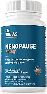 Dr. Tobias Εμμηνόπαυση Ανακούφιση με Black Cohosh, Soy Isoflavones, Don Quai, Hot Flash & Night Sweats Ανακούφιση για τις γυναίκες, Μη ΓΤΟ Εμμηνόπαυση Συμπληρώματα για τις γυναίκες, 60 κάψουλες, 30 Υπηρεσίες