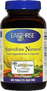 Earthrise Spirulina Natural, 360 Tablets 500mg