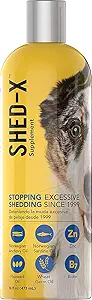 Shed-X Liquid Dog Supplement, 16oz – 100% Φυσικό – Βοηθά τον έλεγχο υπερβολικής έκχυσης σκύλων με ιχθυέλαιο για σκύλους Συμπλήρωμα Απαραίτητων Λιπαρά Οξέων, Βιταμινών και Ορυκτών