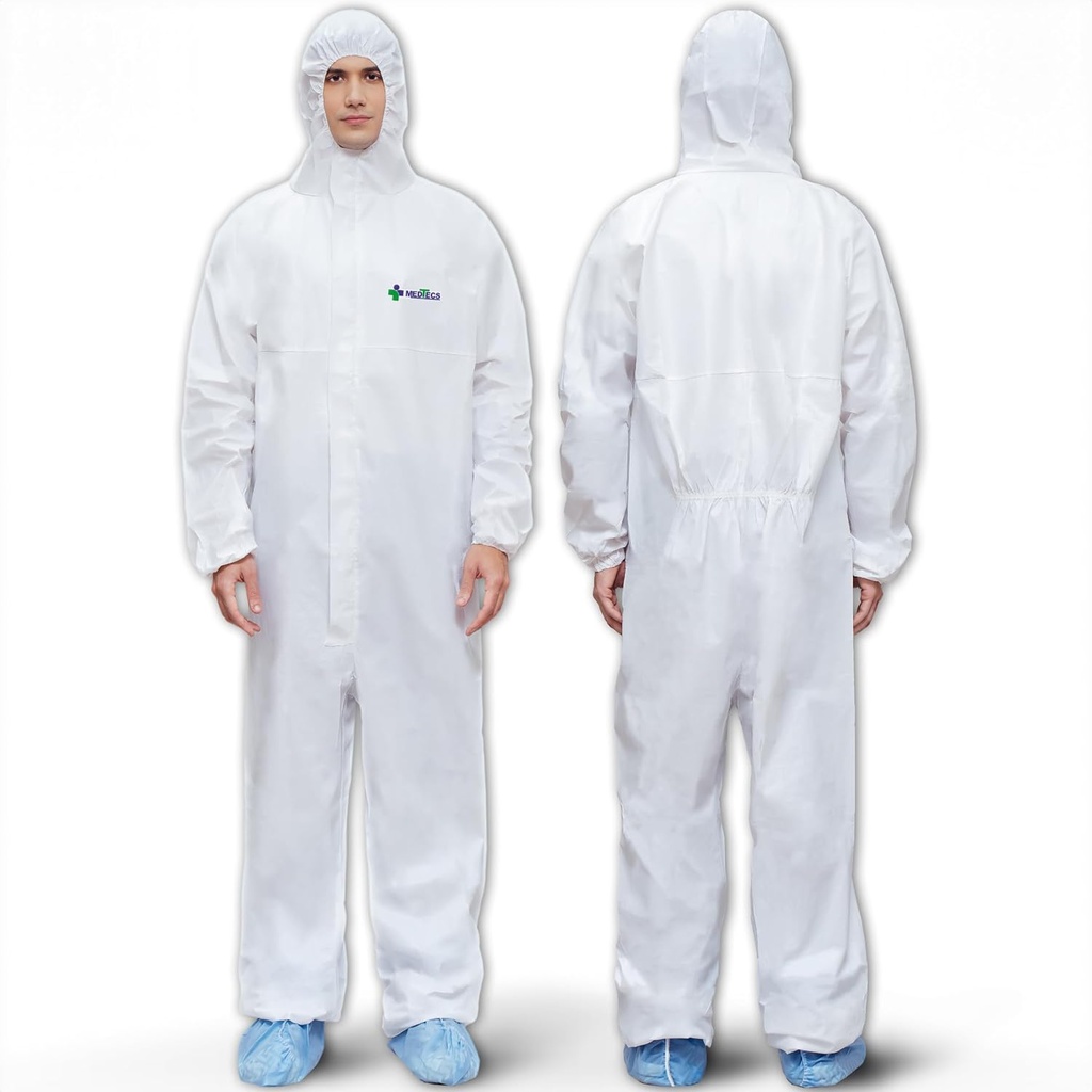 Medtecs κοστούμια Hazmat - 6 Μεγέθη Επιλογές - Διαθέσιμες κοστούμι καλύμματα, ιατρική προστατευτική κάλυμμα όλα κοστούμια PPE Hazmat