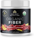 Ancient Nutrition Organic Fiber Powder, Raspberry Lemonade, Soluble Fiber from Acacia & Konjac Root, Υποστηρίζει Digestive Υγεία, μειώνει την αιμορραγία, 6,5 oz