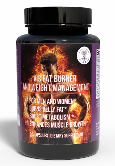 Vis Fat Burner Weight Loss Supplement – Weight Management Fat Burner for Men & Women – Boosts Metabolism, Burns Belly Fat Burner for Women, Enhances Muscle Growth- 60 Capsules