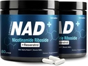 NAD+ Συμπλήρωμα 1000mg - Νικοτιναμίδη Ριβοζίδιο (NR) και Resσβερατρόλη, Λιποσωμική NAD των καθαρών οργανικών συστατικών για γυναίκες & άνδρες υγιή γήρανση, εγκέφαλο και κυτταρίτιδα ενέργεια, 80 κάψουλες(2Pcs)
