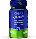 ORZAX Sleep - Μελατονίνη 5 mg, Βιταμίνη Β6 & 5- HTP Supplement - Αναπαύσιμες Βιταμίνες Ύπνου για Ενήλικες (120 δισκία)