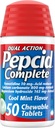 Pepcid Complete Acid Reducer + Antacid for Acid Reflux, 10mg Famotidine, 800mg Calcium Carbonate & 165mg Magnesium Hydroxide per Heartburn Medicine Tablet, Antacid Chews, Mint, 50 ct