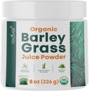 Teaveli Organic Barley Grass Juice Powder– Ακατέργαστη, Γιούτα Grown Barley Grass Juice Extract για Detox-Συμπληρώνει Χυμό Wheatgrass-Made in USA Χωρίς Γλουτένη, Πρόσθετα ή Συντηρητικά- 8 oz (226 γραμμάρια)