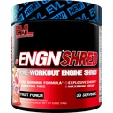EVL Ultimate Preworkout Powder - Θερμογόνος καύση λίπους Υποστήριξη Preworkout Powder Drink for Lasting Energy Focus and Stamina - ENGN Shred Intense Creatine Free Preworkout Drink Mix - Fruit Punch