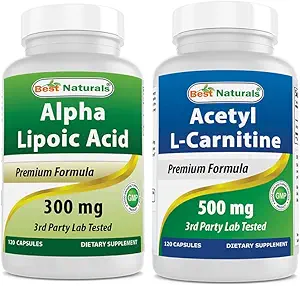 Best Naturals Alpha Lipoic Acid 300 mg & Acetyl L-καρνιτίνη 500 Mg
