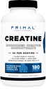 Primal Creatine Monohydrate (3.000 Mg, 180 Caps) - Μικρονωμένο συμπλήρωμα κρεατίνης, 750mg ανά καψάκιο, Μεγάλη για προεργασία και ανάκτηση - Χωρίς γλουτένη, Μη ΓΤΟ