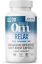 OM MUSHROOM SUPERFOOD Χαλαρώστε κάψουλες μανιταριών, 90 Count, 30 ημέρες, Μανιτάρια Reishi, Ashwagandha, GABA, L-Θεανίνη, Μαγνήσιο, προσαρμογόνα για την υποστήριξη του στρες (Πρώην απαλά Zen, συσκευασία Μαΐου Vary)