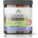 Strawfield Κατοικίδια ζώα Σούπερ μάσημα για γάτες - Lysine, Probiotics, Omega 3 ιχθυέλαιο (έλαιο σολομού), Catnip - Υποστηρίζει ανοσοποιητικό, κόκκαλο, δέρμα και κοινή υγεία - 120 Hickory Bacon Salmon & συκώτι Γεύσεις μαλακά