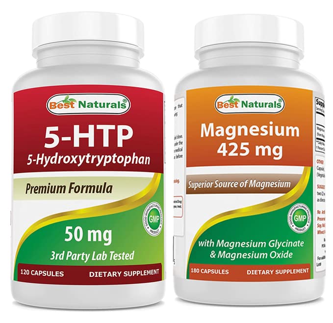 Best Naturals 5- HTP 50 mg & Γλυκινικό μαγνήσιο 425 mg