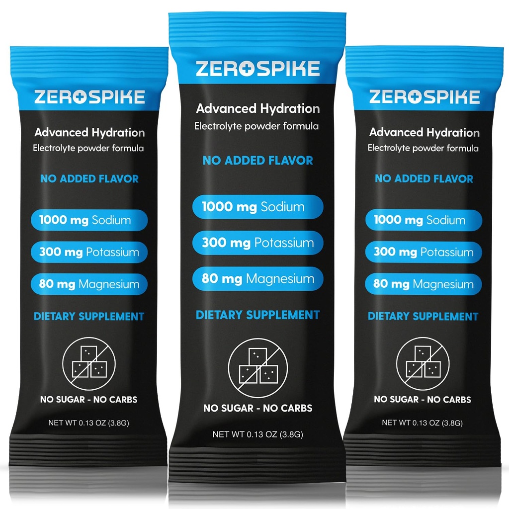 No Sugar Electrolytes Powder Packets | Keto & Fasting Salts Drink Mix | Supplements: The Key Hydration Nutrients Missing from Purified Water | Clean, Unflavored, Calorie Free | 30 Sticks