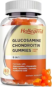 Γλυκοσαμίνη Chondroitin Gummies Ζάχαρη Δωρεάν, Gummies Συμπληρώματα για ενήλικες άνδρες και γυναίκες, 60 Count