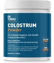 Dr. Tobias Colostrum Powder, Premium Bovine Colostrum Supplement for Immune Support, Gut Health & Mus Recovery, 3g Per Serving, minimum 30% IgG, Unflavored, 8 oz, 76 Services