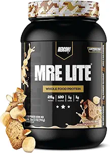 REDCON1 MRE Lite σκόνη πρωτεΐνης τροφίμων, Juniors, Raspberry Swirl Cheesecake - Χαμηλό υδατικό διάλυμα, Whey Free Meal Replacement with Animal Protein Blends - Easy to Digest Supplement with MCT Oil (30 services)