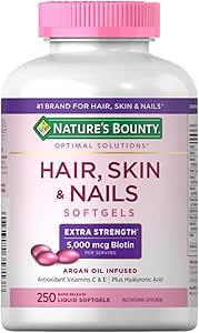 Nature's Bounty Hair Skin and Nails 5000 mcg Βιοτίνη - 250 Επικαλυμμένα δισκία Επιπλέον δύναμη