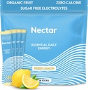 Nectar Energy Booster - Organic Caffeine, B12 & Electrolytes - Sugar Free & Zero Calorie – Healthy Coffee, Energy Drink & Soda Alternative – Hydration & Energy Supplement (Lemon 18 Powder Packets)