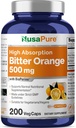 NusaPure Bitter Orange 500mg 200 Veggie Caps (χορτοφαγικά, μη ΓΤΟ, Vegan) Βιοπερίνη
